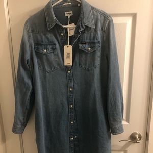 Wrangler Long Sleeve Denim Shirt Dress